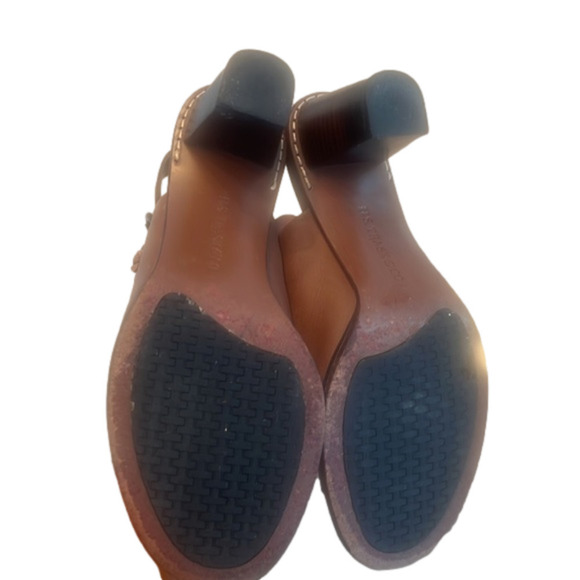 HS Trask & Co Brown Leather Sling Back Boho Heels size 6 - Picture 5 of 6